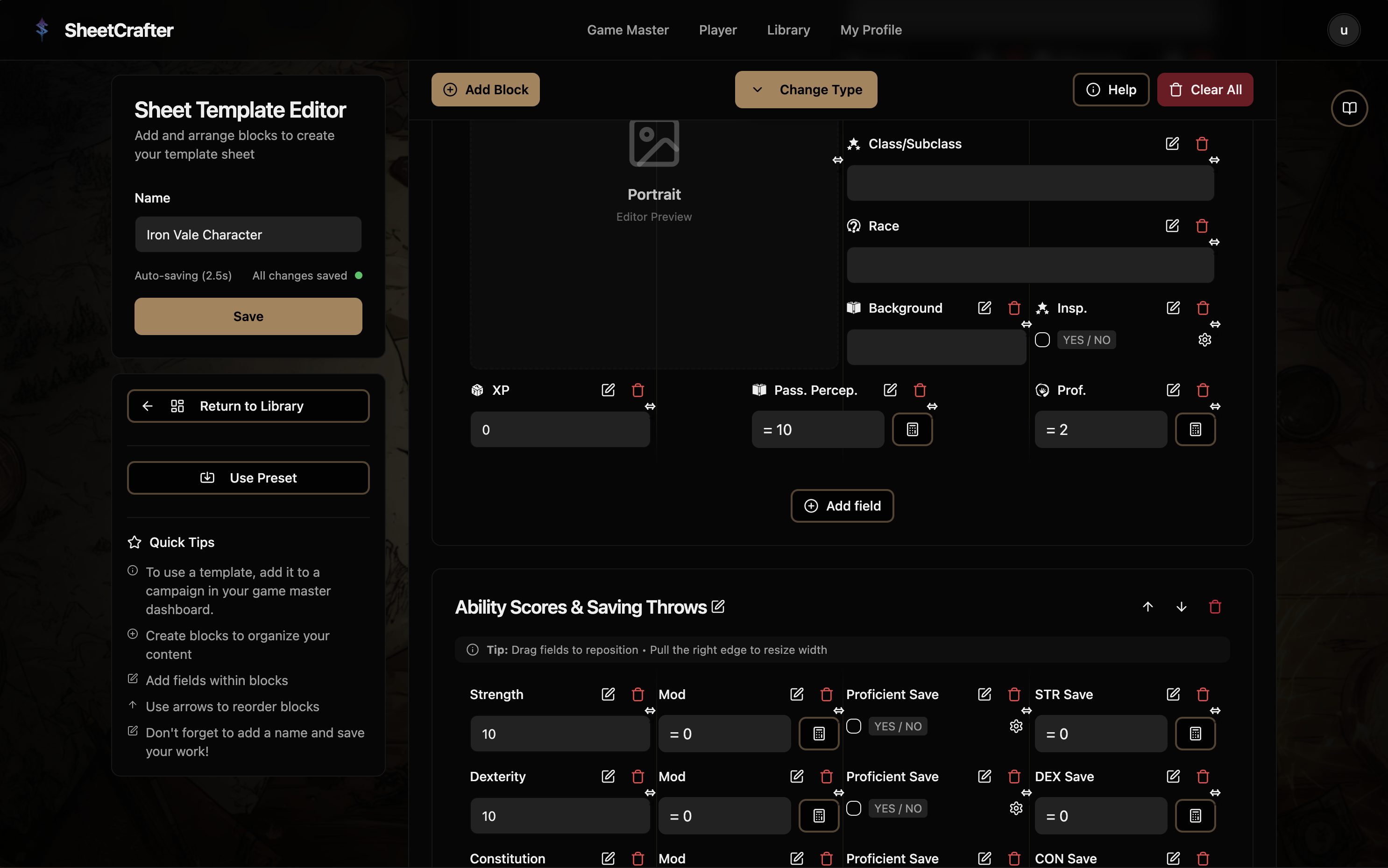 SheetCrafter editor canvas
