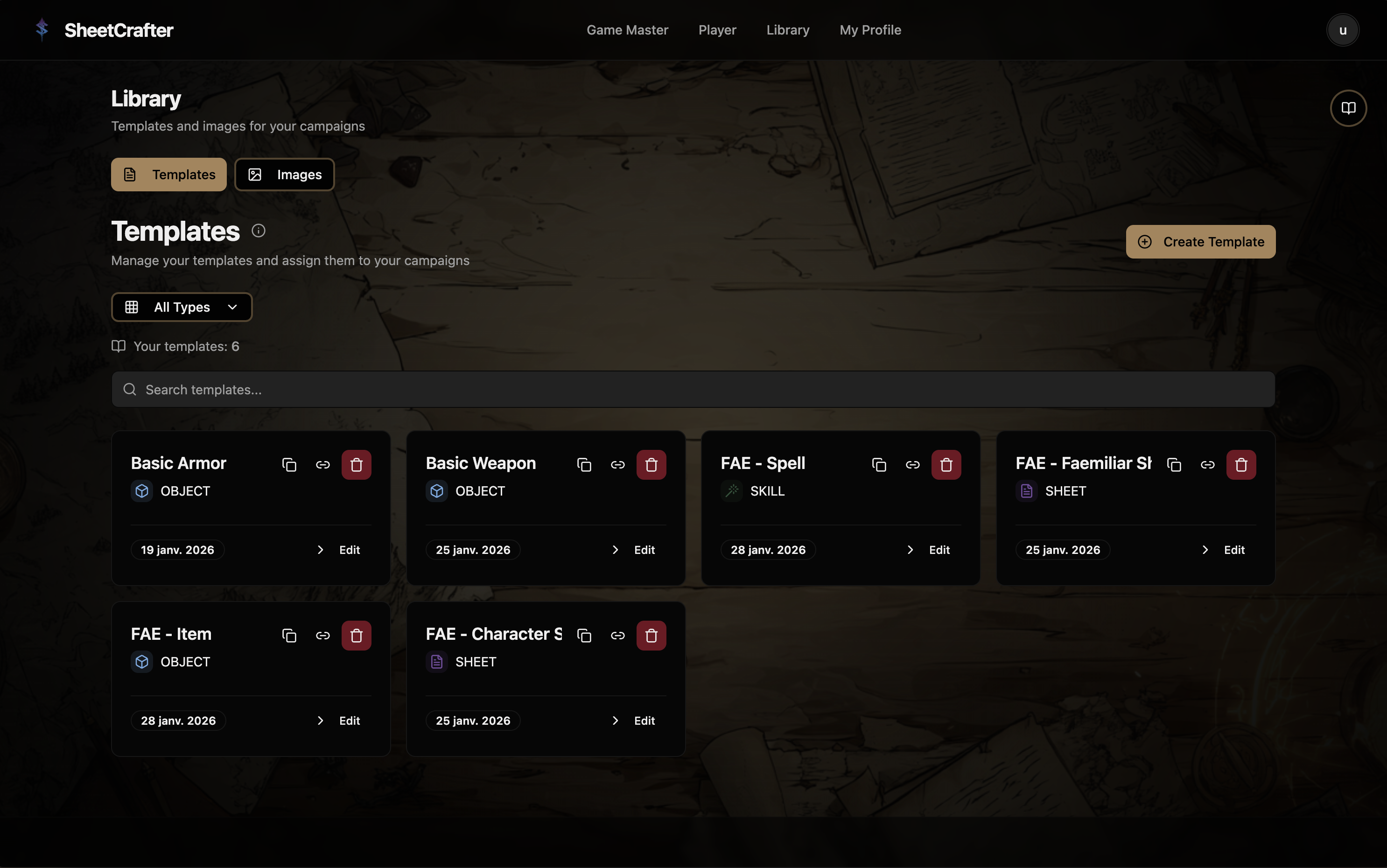 SheetCrafter library